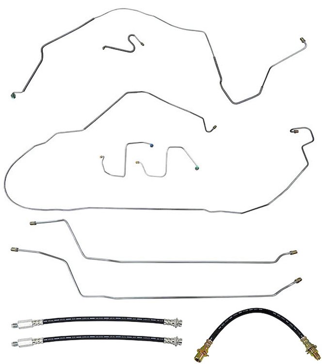 Complete Brake Line & Hose Kit for 1967 Chevy Chevelle, Malibu SS Convertible w/Manual Drum Brakes [Stainless Steel]