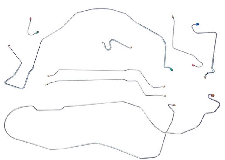 Complete Brake Line Set for 1967 Chevy Chevelle, Malibu Hardtop Super Sport with Power Disc Brakes [Stainless Steel]