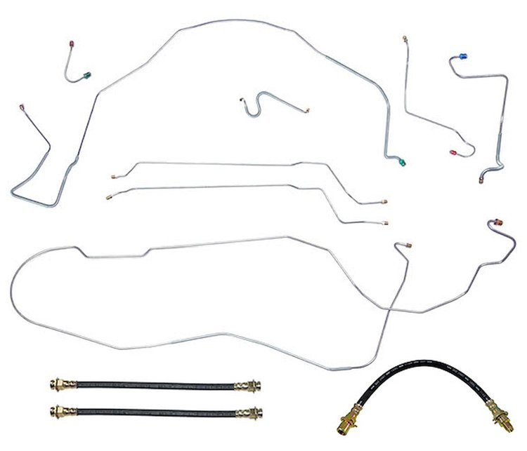 Complete Brake Line & Hose Kit for 1967 Chevy Chevelle, Malibu SS Hardtop w/Power Disc Brakes [Stainless Steel]