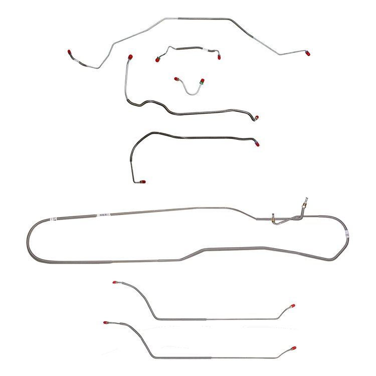 Complete Brake Line Set for 1968 Chevy Chevelle, Malibu Convertible Super Sport with Power Disc Brakes [Stainless Steel]