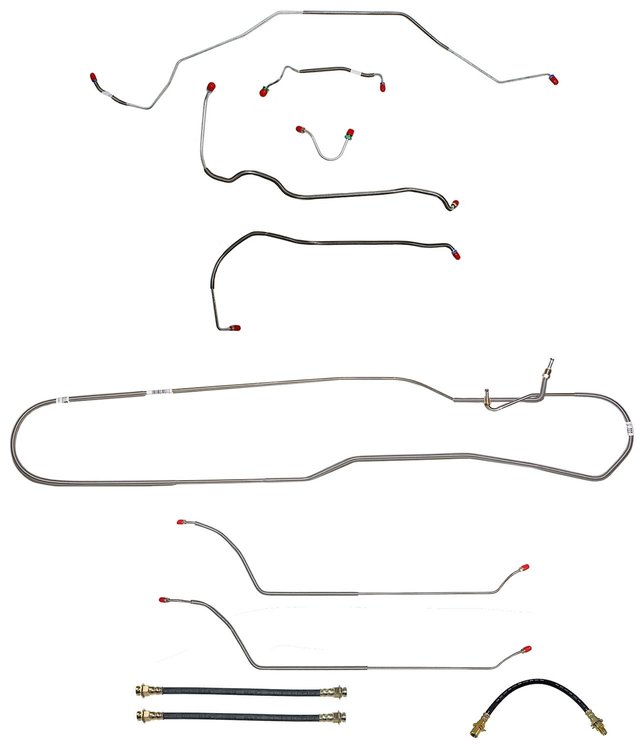 Complete Brake Line & Hose Kit for 1968 Chevy Chevelle, Malibu SS Convertible w/Power Disc Brakes [Stainless Steel]