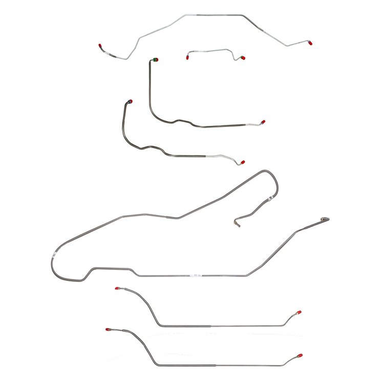 Complete Brake Line Set for 1968 Chevy Chevelle, Malibu Hardtop Super Sport with Power Drum Brakes [Stainless Steel]