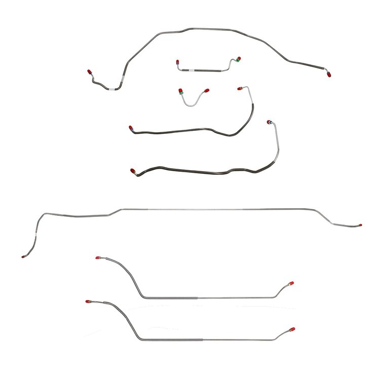 Complete Brake Line Set for 1969 Chevy Chevelle, Malibu Convertible with Manual Disc Brakes [Stainless Steel]