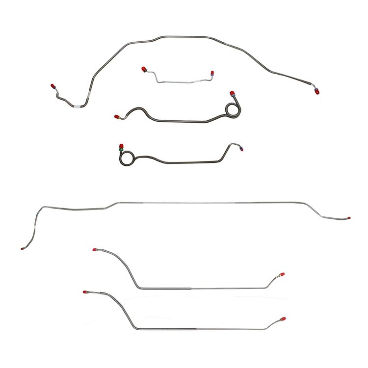 Complete Brake Line Set for 1969 Chevy Chevelle, Malibu Convertible with Manual Drum Brakes [Stainless Steel]