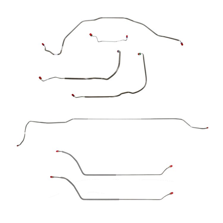 Complete Brake Line Set for 1969 Chevy Chevelle, Malibu Convertible Super Sport with Manual Drum Brakes [Stainless Steel]