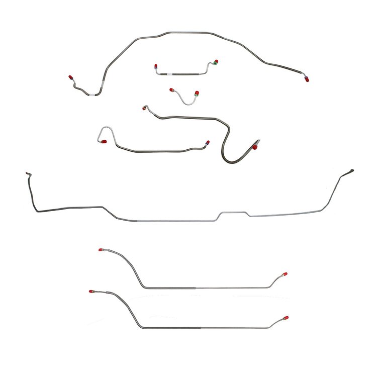 Complete Brake Line Set for 1969 Chevy Chevelle, Malibu Hardtop with Manual Disc Brakes [Stainless Steel]