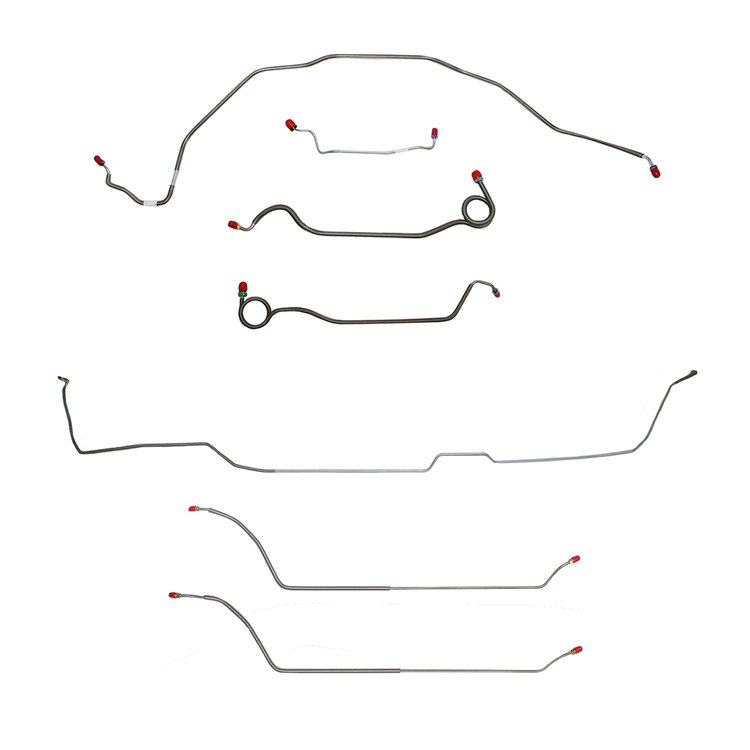 Complete Brake Line Set for 1969 Chevy Chevelle, Malibu Hardtop with Manual Drum Brakes [Stainless Steel]
