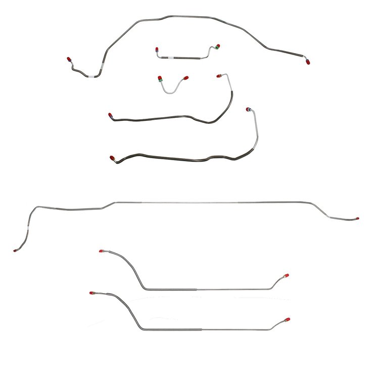 Complete Brake Line Set for 1969 Chevy Chevelle, Malibu Hardtop with Power Disc Brakes [Stainless Steel]
