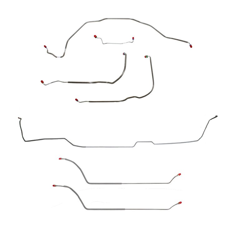 Complete Brake Line Set for 1969 Chevy Chevelle, Malibu Hardtop with Power Drum Brakes [Stainless Steel]