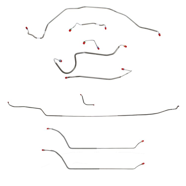 Complete Brake Line Set for 1970 Chevy Chevelle, Malibu Convertible with Manual Disc Brakes [Stainless Steel]