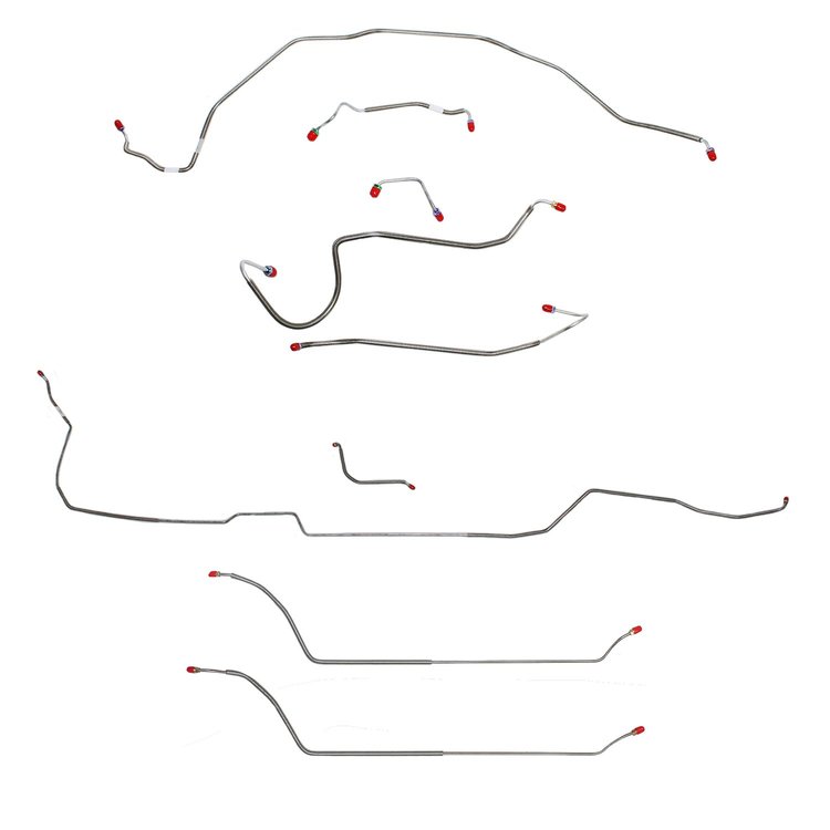Complete Brake Line Set for 1970 Chevy Chevelle, Malibu  Hardtop with Manual Disc Brakes [Stainless Steel]