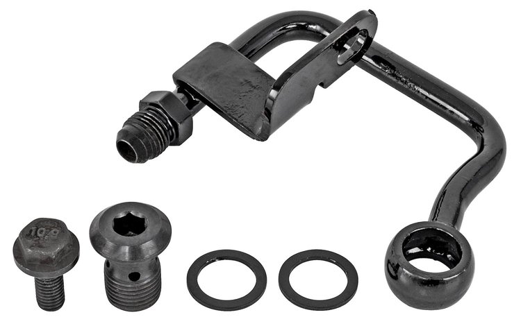 GM Type II Power Steering Pump Hardline – Mid-Mount, Black Finish 