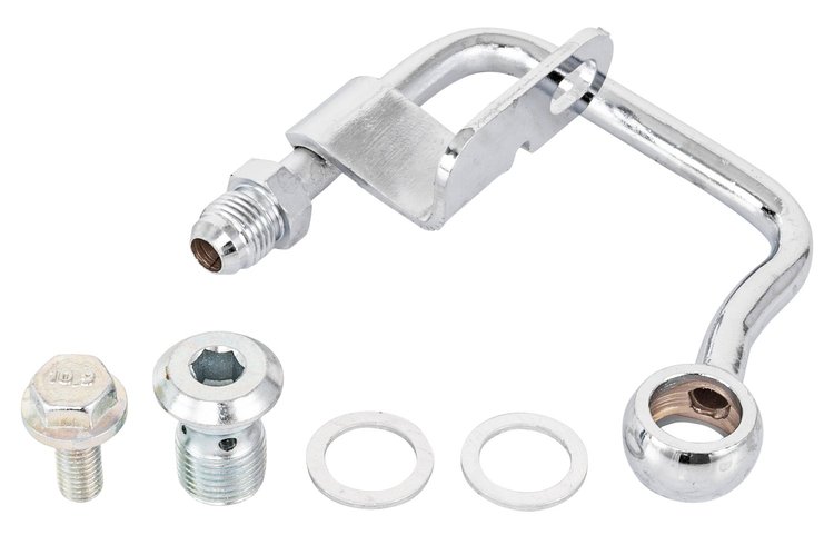 GM Type II Power Steering Pump Hardline – Mid-Mount, Chrome Finish 