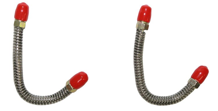 Front Caliper Brake Lines for 1967 Chevy Chevelle/Malibu, El Camino with 3/8 in. Ports [Stainless Steel]