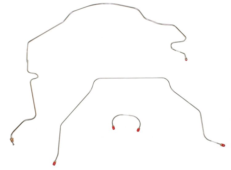 Front Brake Line Set for 1951-1955 Chevrolet & GMC Series I, 1/2-Ton Trucks [4-PC, Stainless Steel]