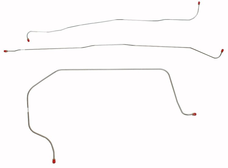Front Brake Line Set for 1955-1956 Chevrolet & GMC Series II 3100, 1/2-Ton Trucks [3-PC, Stainless Steel]