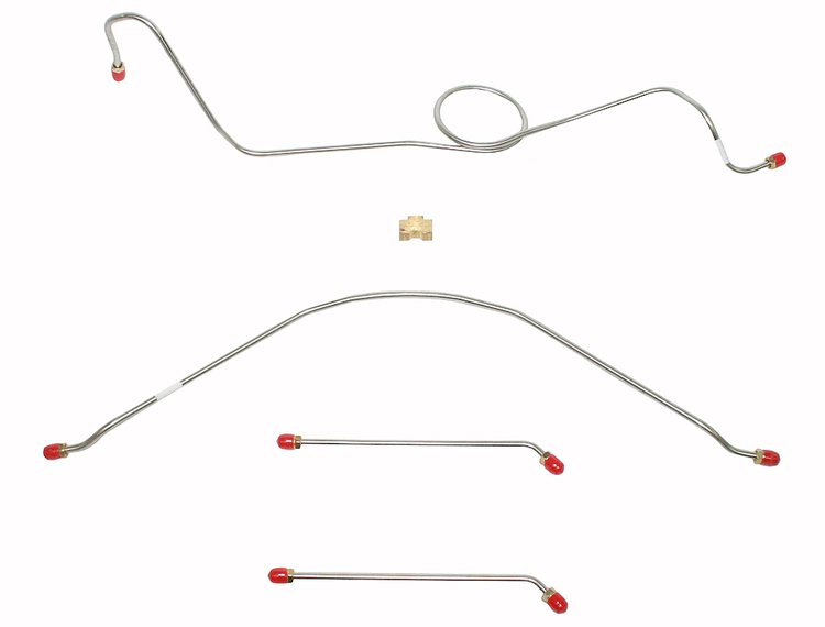 Front Brake Line Set for 1957 Chevrolet & GMC Series II 3100, 1/2-Ton Trucks [3-PC, Stainless Steel]