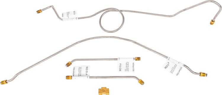 Front Brake Line Set for 1963-1966 Chevy C10, GMC C1500 2WD Trucks with Standard Brakes [4-PC, Stainless Steel]