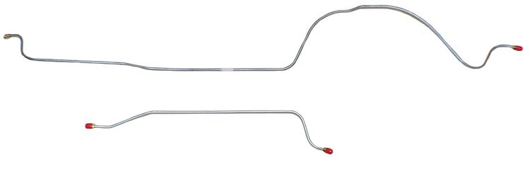 Rear Axle Brake Line Set for 1955-1957 Chevy & GMC Series II, 1/2-Ton Trucks with Standard Brakes [Stainless Steel]