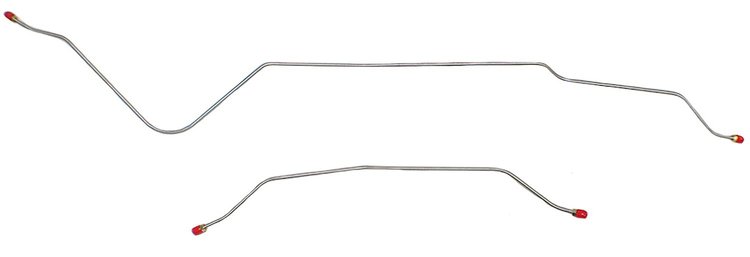 Rear Axle Brake Line Set for 1967-1970 Chevy C10 & GMC C1500 2WD Trucks with 6-Lug Axles/Coil-Springs [2-PC, Stainless Steel]