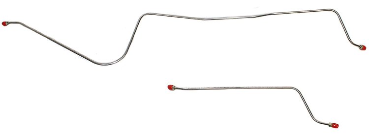 Rear Axle Brake Line Set for 1967-1972 Chevy C10/C20, GMC C1500/C2500 2WD Truck w/8-Lug Dana Axle/Coil-Springs [Stainless Steel]
