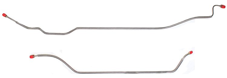 Rear Axle Brake Line Set for 1971-1972 Chevy C10 & GMC C1500 2WD 1/2-Ton w/5-Lug Axles/Coil-Springs [2-PC, Stainless Steel]