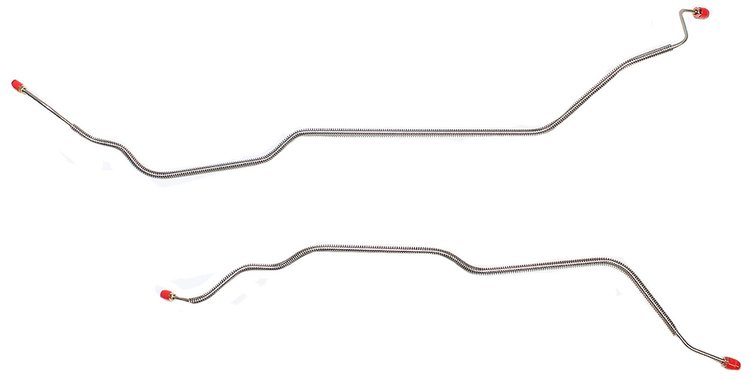 Rear Axle Brake Line Set for 1971-1972 Chevy C10 & GMC C1500 2WD 1/2-Ton w/5-Lug Axles/Leaf-Springs [2-PC, Stainless Steel]