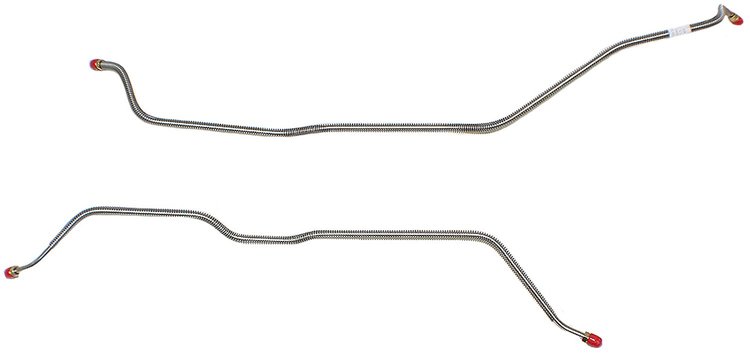 Rear Axle Brake Line Set for 1971-1972 Chevy C20 & GMC C2500 2WD 3/4-Ton w/8-Lug Axles/Leaf-Springs [2-PC, Stainless Steel]