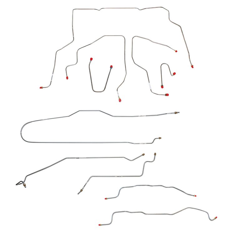 Complete Brake Line Set for 1995-1999 Chevy Suburban 4WD [Stainless Steel]