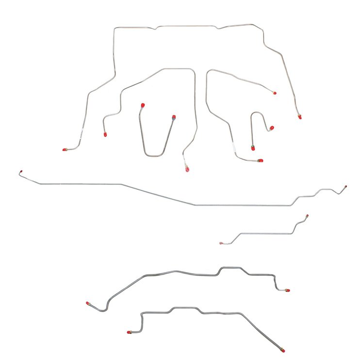Complete Brake Line Set for 1995-1998 GM 1500 Regular Cab 4WD Trucks with Short Bed [Stainless Steel]
