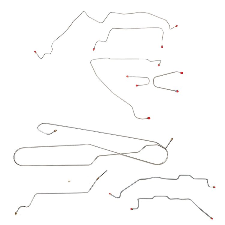 Complete Brake Line Set for 1995-2000 GM 2500/3500 2WD Extended Cab Trucks with Short Bed [Stainless Steel]
