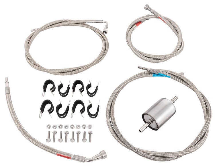 Quick-Fix Fuel Line Kit for 2000-2003 GM Tahoe, Suburban 1500, Yukon/1500 XL Full-Size SUVs [Braided Stainless]