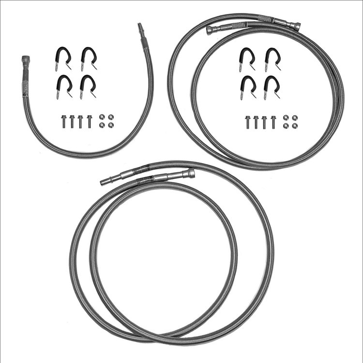 Quick-Fix Fuel Line Kit for 2004-2010 GM 2500HD, 3500, 3500HD Regular Cab Trucks w/Duramax Diesel Engine [Braided Stainless]