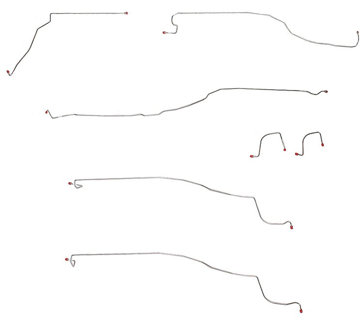 Front Brake Line Set for 2003-2006 Chevy 1500 2WD SUV w/Coil Springs/Non-TCS [7-PC, Stainless Steel]