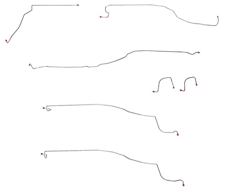 Front Brake Line Set for 2003-2006 Chevy 1500 4WD SUV w/Torsion Bar/Non-TCS [7-PC, Stainless Steel]