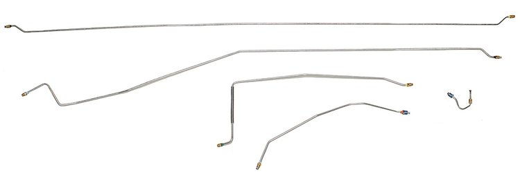 Intermediate Brake Line Set for 1987-1992 GM R3500 Dually Rear-Axle 2WD Trucks [Stainless Steel]