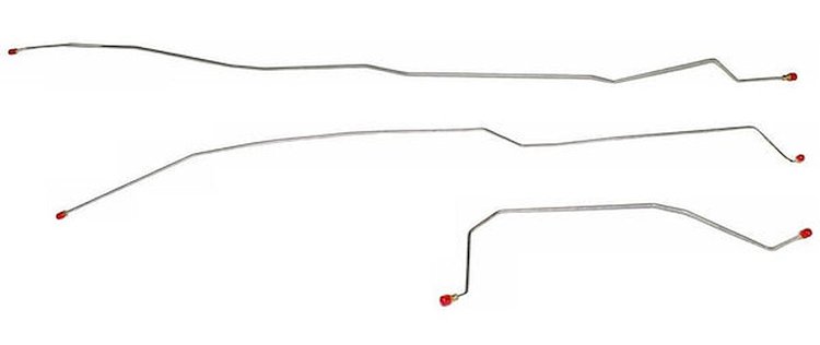 Intermediate Brake Line Set for 1998-2005 Chevy S-10, GMC Sonoma Regular Cab 2WD Trucks w/Short Bed [Stainless Steel]