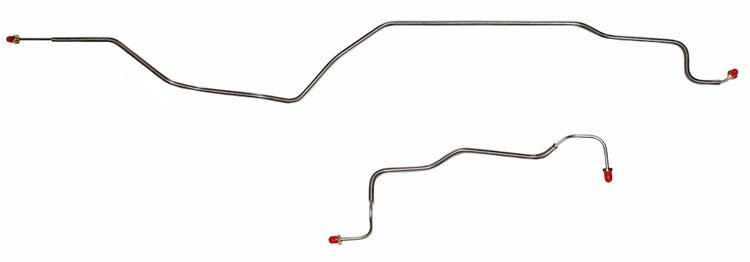 Rear Axle Brake Line Set for 1999-2004 GM 1500 Trucks without Quadrasteer [Stainless Steel]
