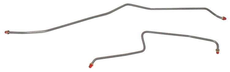 Rear Axle Brake Line Set for 2001-2007 GM 3500 Dually Trucks [Stainless Steel]