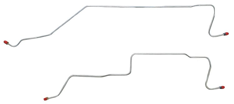 Rear Axle Brake Line Set for 2005-2007 GM 1500 Trucks without Quadrasteer [Stainless Steel]