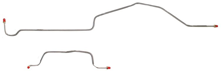 Rear Axle Brake Line Set for 1999-2007 GM 1500HD/2500 Trucks [Stainless Steel]