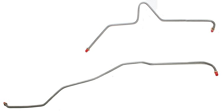 Rear Axle Brake Line Set for 2001-2007 GM 2500HD Trucks with 6.0L Engine [Stainless Steel]