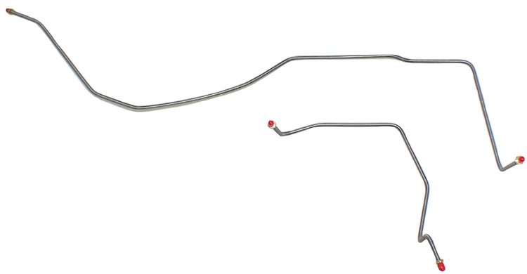 Rear Axle Brake Line Set for 2002-2005 GM 1500 Trucks with Quadrasteer [Stainless Steel]