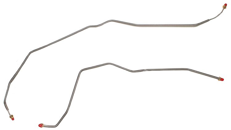 Rear Axle Brake Line Set for 2001-2005 Chevy Suburban, GMC Yukon XL 1500HD/2500 SUVs with Quadrasteer [Stainless Steel]