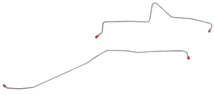 Rear Axle Brake Line Set for 2007-2010 GM 2500HD Trucks with 6.0L Gas Engines [Stainless Steel]