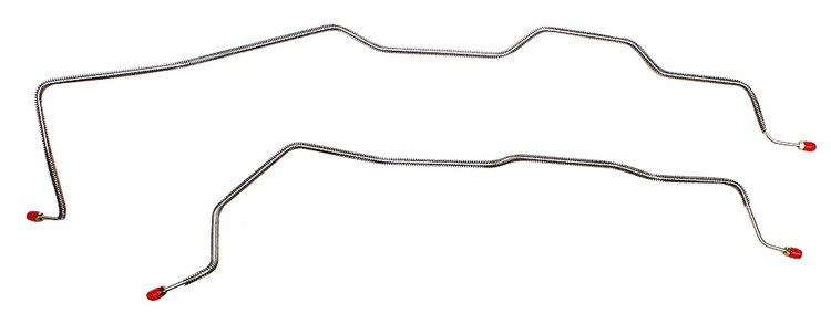 Rear Axle Brake Line Set for Select 1981-1991 GM C3500/K3500, R3500/V3500 without ABS [Stainless Steel]