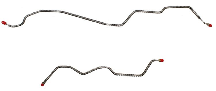 Rear Axle Brake Line Set for 1997-2004 Chevy S-10, GMC Sonoma with Rear Drum Brakes [Stainless Steel]