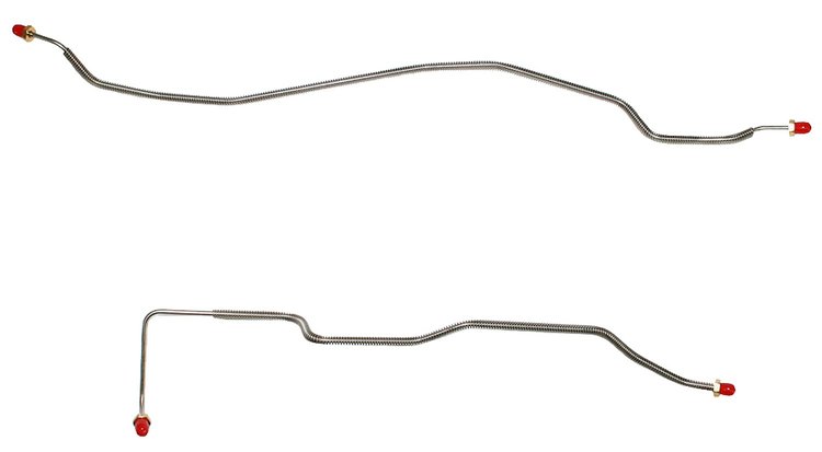 Rear Axle Brake Line Set for 1998-2004 Chevy S-10, GMC Sonoma ZR2 4WD Trucks with Rear Disc Brakes [Stainless Steel]