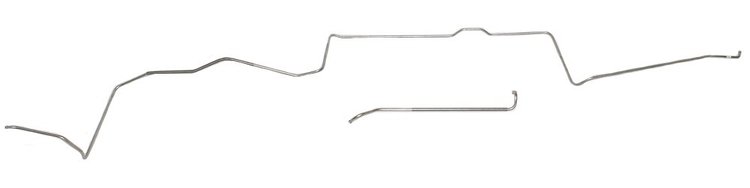 Main Front-to-Rear Fuel Line for 1966-1967 Chevy Chevy II/Nova with 327 L79 Engine [2-PC, 3/8 in. O.D., Stainless Steel]