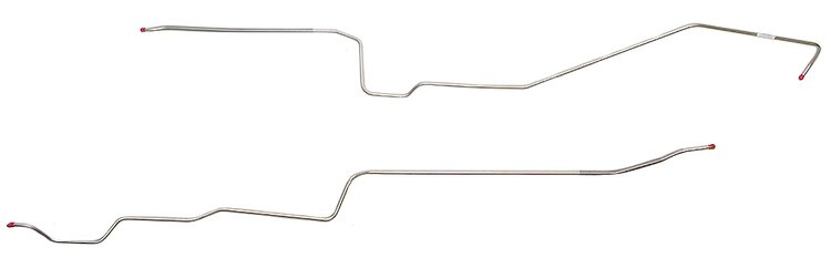 Main Front-to-Rear Fuel Line for 1969-1973 Chevrolet Nova [2-PC, 3/8 in. O.D., Stainless Steel]